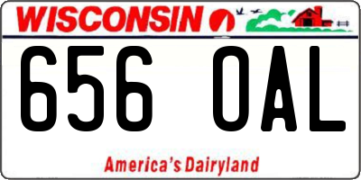 WI license plate 656OAL