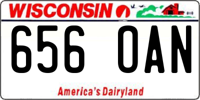 WI license plate 656OAN