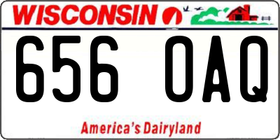 WI license plate 656OAQ