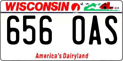WI license plate 656OAS