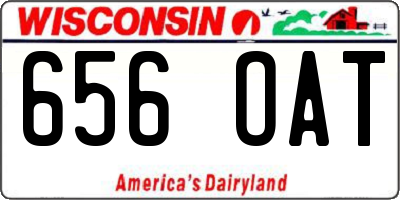 WI license plate 656OAT