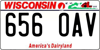 WI license plate 656OAV