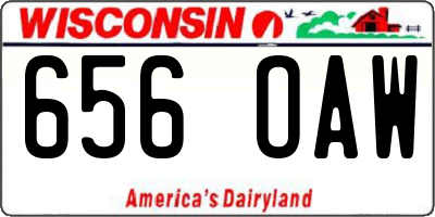 WI license plate 656OAW