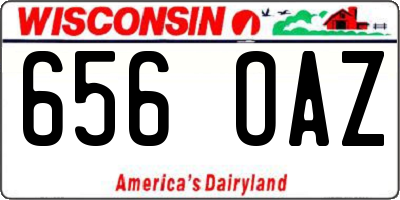 WI license plate 656OAZ