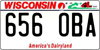 WI license plate 656OBA