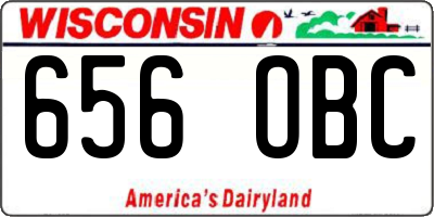 WI license plate 656OBC
