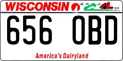 WI license plate 656OBD