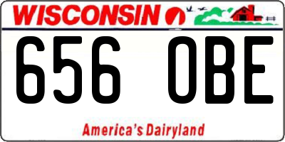 WI license plate 656OBE