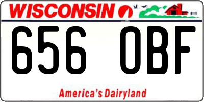WI license plate 656OBF