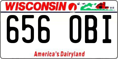 WI license plate 656OBI