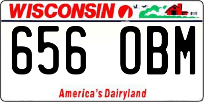 WI license plate 656OBM