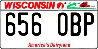 WI license plate 656OBP