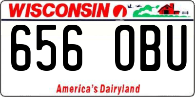 WI license plate 656OBU