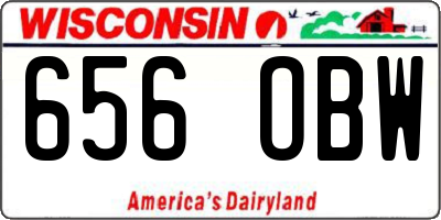 WI license plate 656OBW