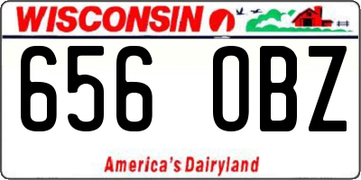 WI license plate 656OBZ