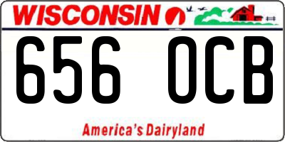 WI license plate 656OCB