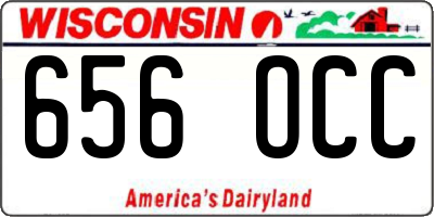 WI license plate 656OCC