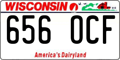 WI license plate 656OCF