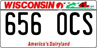 WI license plate 656OCS