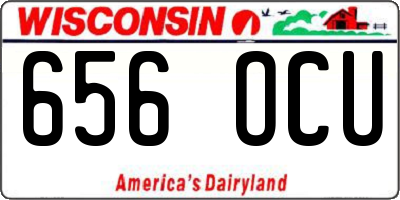 WI license plate 656OCU