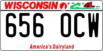 WI license plate 656OCW