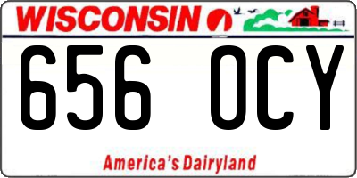 WI license plate 656OCY