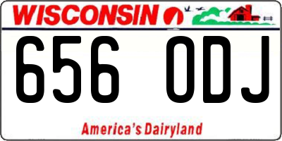 WI license plate 656ODJ