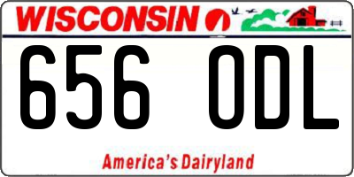 WI license plate 656ODL