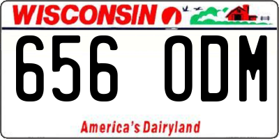 WI license plate 656ODM