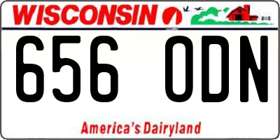 WI license plate 656ODN