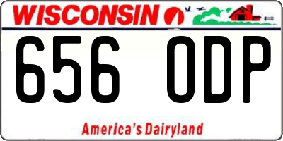 WI license plate 656ODP