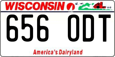 WI license plate 656ODT