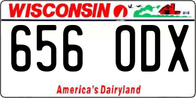 WI license plate 656ODX