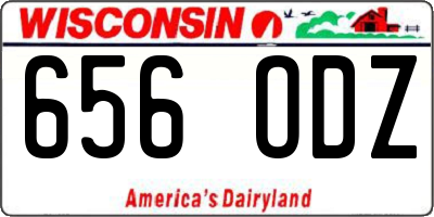 WI license plate 656ODZ