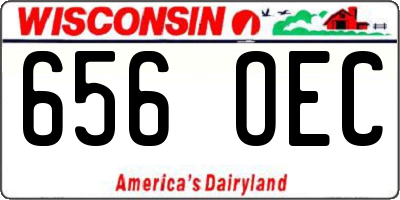 WI license plate 656OEC