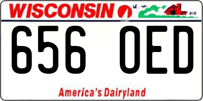 WI license plate 656OED