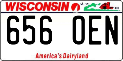 WI license plate 656OEN
