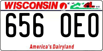 WI license plate 656OEO