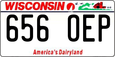 WI license plate 656OEP