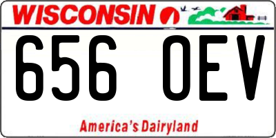 WI license plate 656OEV