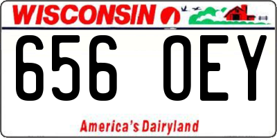 WI license plate 656OEY