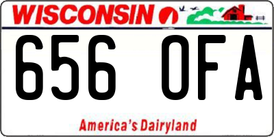 WI license plate 656OFA