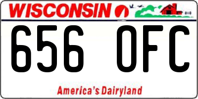 WI license plate 656OFC