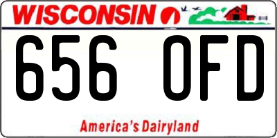 WI license plate 656OFD