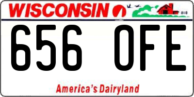 WI license plate 656OFE