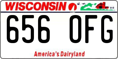 WI license plate 656OFG