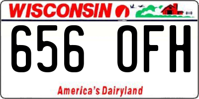 WI license plate 656OFH