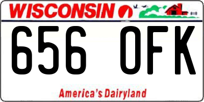 WI license plate 656OFK