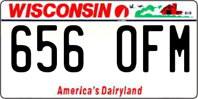 WI license plate 656OFM