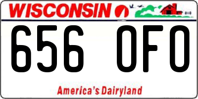 WI license plate 656OFO